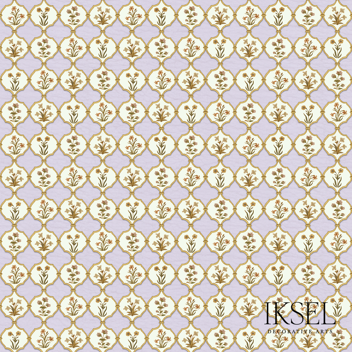 Jali Bouquets - Lilac Mauve Wallpapers | Schumacher